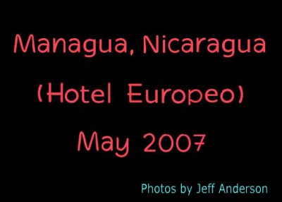 Managua, Nicaragua (Hotel Europeo) cover page.