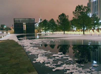 OKC Bombing Memorial on a cold winter's Night (03)