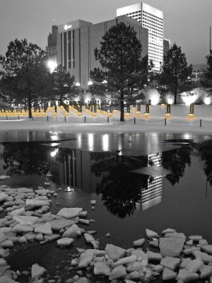 OKC Bombing Memorial on a cold winter's Night (05)