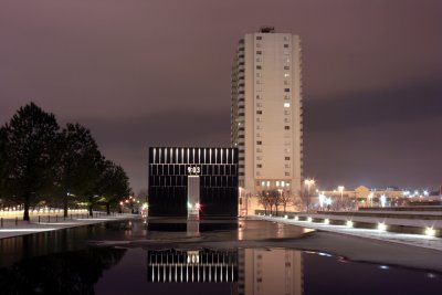 OKC Bombing Memorial on a cold winter's Night (07)