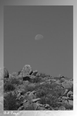 Moon over a Quartz Mountain