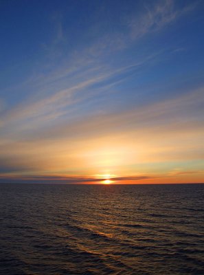 Sunset over water
