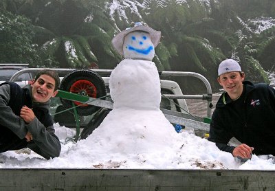 These guys built a snowman