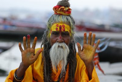 India, Varanasi, Holy Men