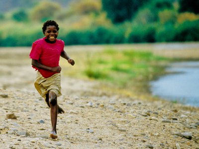 Running girl, Zambia