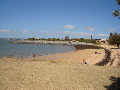 Sunbathing at Raby Bay.JPG