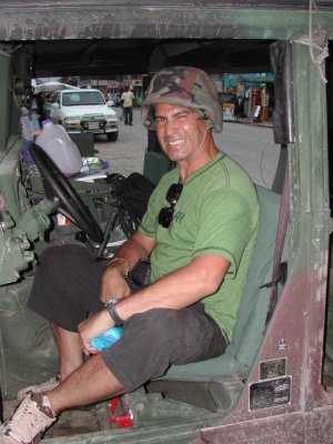 Tico Raul in US Military Hummer