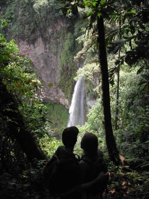 Romance at Waterfall