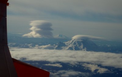 Mounts Rainier and St. Helens