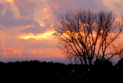 A late winter sunset