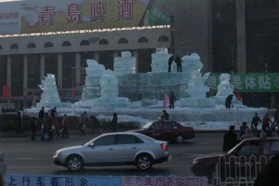 In front of Harbin Railroad Station