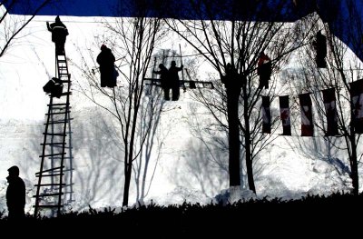 Sun Island Snow Sculpture - Village in Canada