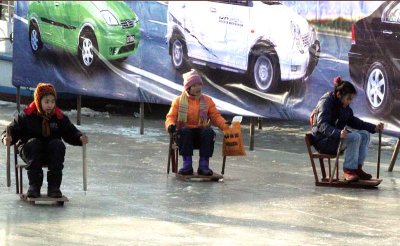 Ice Chairs - riverfront - Harbin