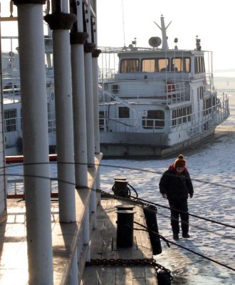 Icebound boat