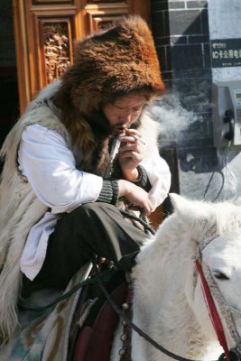 Tibetan and Pony - They sell rides to Tourists