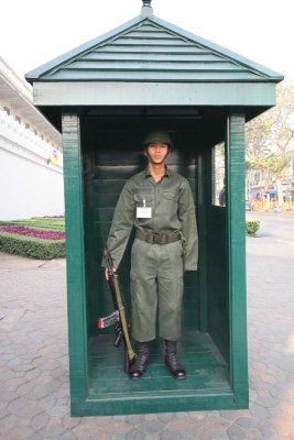 Soldier at post