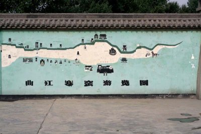 Map, Hanyao is carved out of a hillside