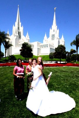 Bride and maids in waiting