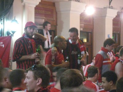 Boozing in streets after game