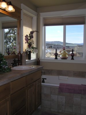 Master Bath view of Awbrey Butte & Mountains