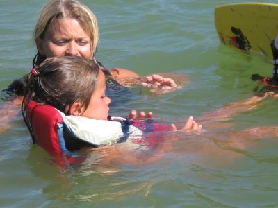 Mom helping Courtney get up