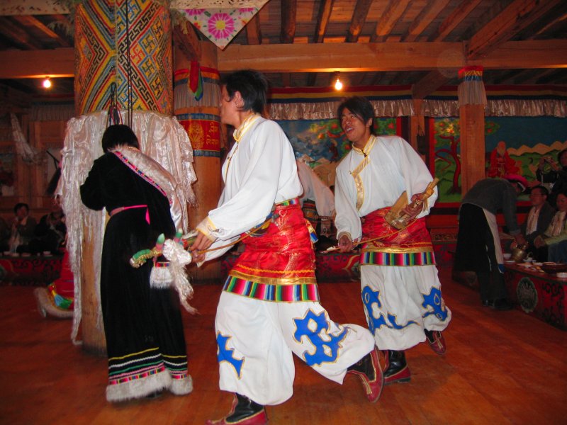Shangri-La - Zhongdian - dancing in a Tibetan home