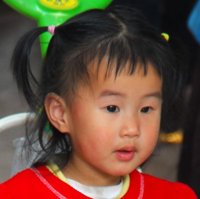 Chengdu girl at neighbourhood market