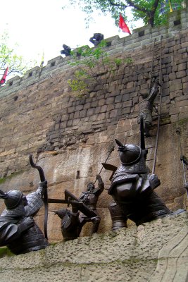 Chongqing - warriors attacking the defensive wall
