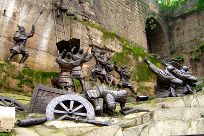 Chongqing - warriors attacking the defensive wall