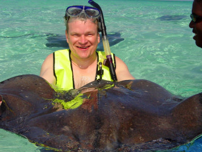Grand Cayman - StingRay getting friendly with yours truly