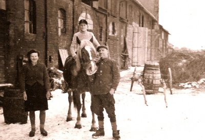 Wolfgang Höldtke (on Horse) with parents
