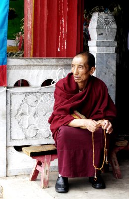 Kunming monk contemplating life