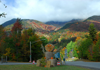 Straw figure at Whiteface mountain entrance