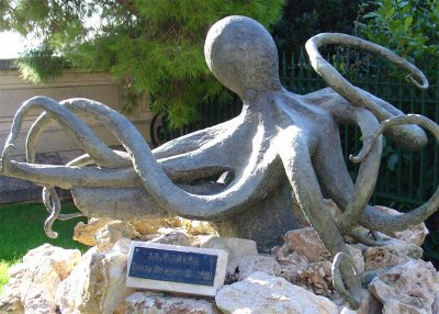 Sculpture at the Monaco Oceanographic Museum
