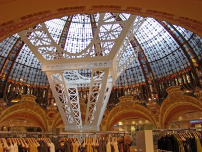 Galleries Lafayette, an enormous Paris department store