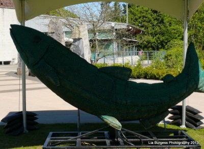 Whale plant sculpture