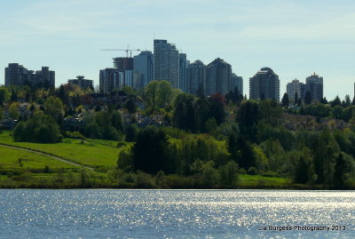 View of Burnaby from opposite side of Deer Lake