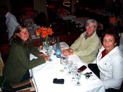Dinner at La Perla with 2nd Cousin Maeva  Dewas & Mother with & Sue