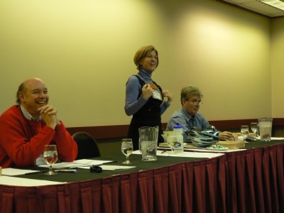 Friday's media panel with writers and editors - Don George, Karen Kefauver and Everett Potter