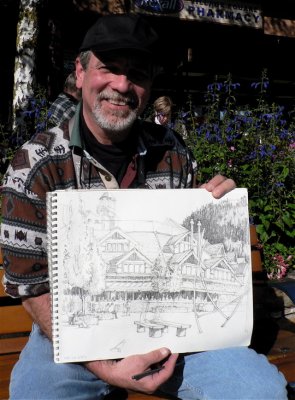 I met Stephen Snyder, a talented painter and illustrator, on a park bench in Whistler Village.