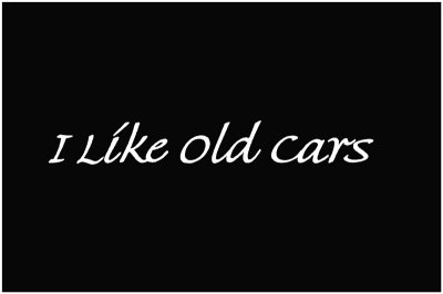 I like old cars