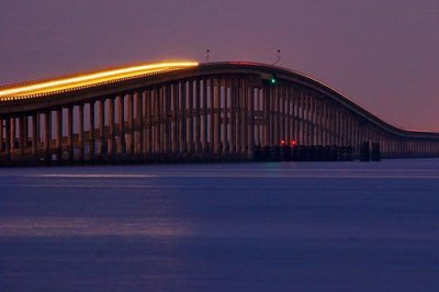 Copano Bay Bridge In Twilight 52033