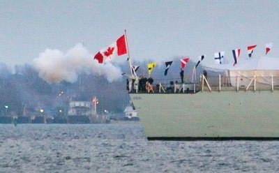HMCS Halifax Firing A Departing Salute 59661