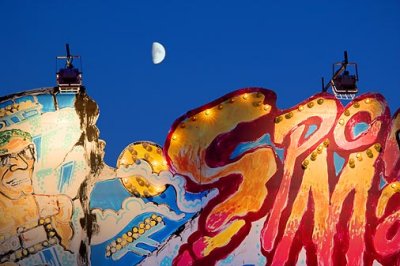 Moon Over Funhouse Sign 67009