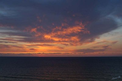 03710 - Sunset sky & sea / Netanya beach - Israel