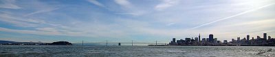 05213 - Bay bridge, San Francisco / (from) Alcatraz island - CA - USA