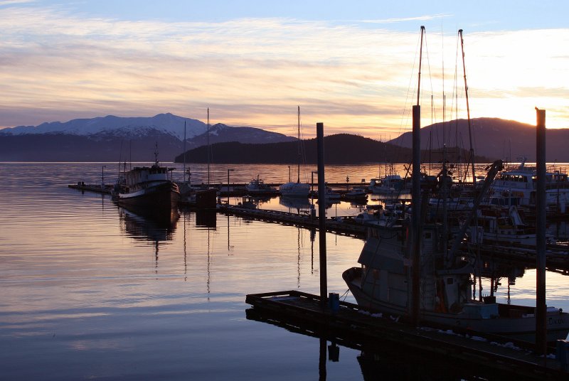 Auke bay sunset.  Jan 2