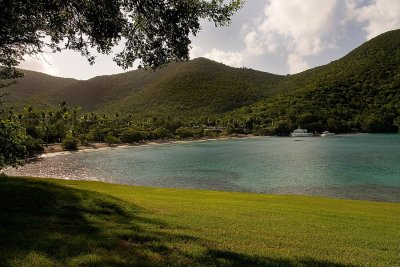 Caneel Bay boat dock and beach