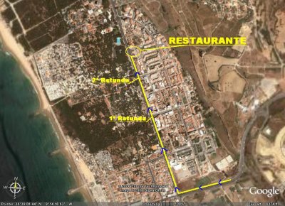 Ora aqui est um mapa do Restaurante feito no Google pelo Capito Z.