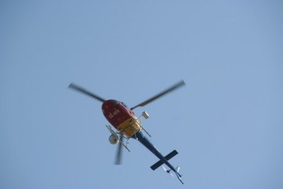 O helicptero de apoio do CN..